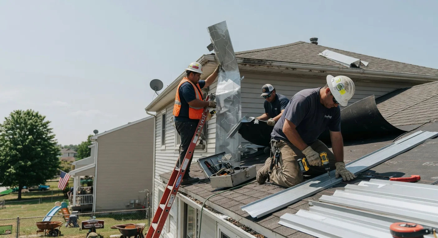 Storm Damage Metal Roof Repair in New Bloomfield, PA